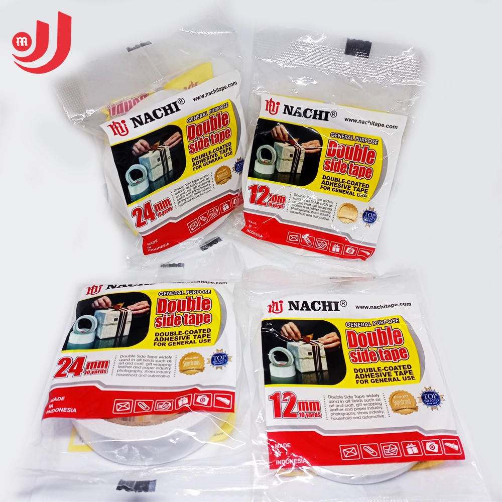 

Double Side Tape Nachi 24 mm (1 inch) & 12 mm (1/2 inch / 0.5 inch) x 10 yard (Double Tip NACHI)