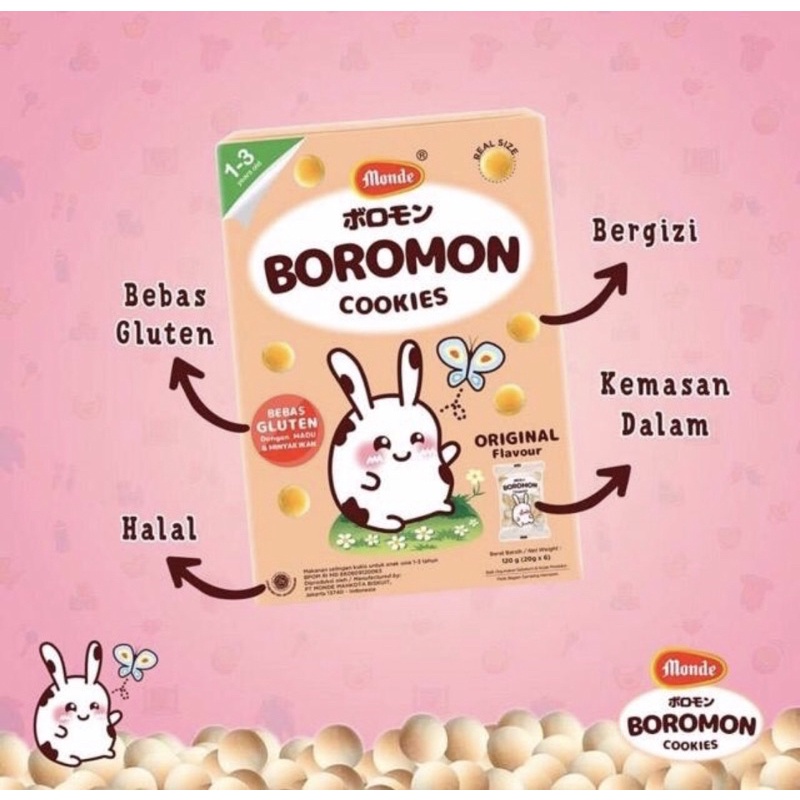 Monde Boromon Cookies 120gr | Biskuit Bayi | Snack Cemilan Sehat Bayi