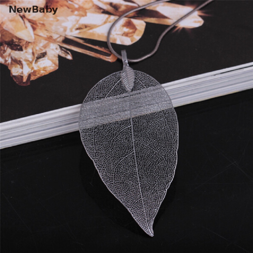 NewBaby Unique Women Fashion Jewelry Simple Leaf Sweater Pendant Long Chain Necklace ID