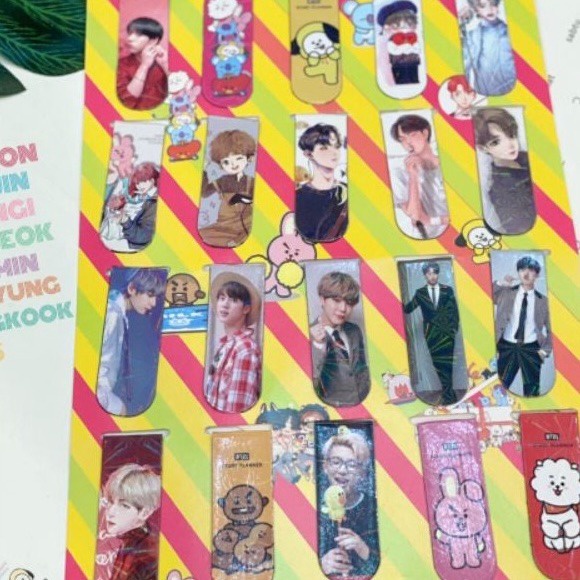 Pembatas Buku Magnet BTS Magnetic Bookmark BT21