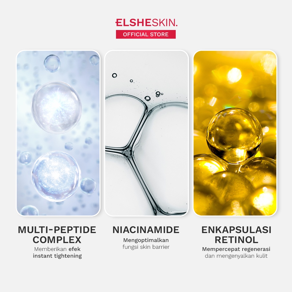 ELSHESKIN Retinol Rejuvenating Night Serum (Kulit Kenyal dalam 1 Malam) - Serum Anti Aging 15 ml / 30 ml