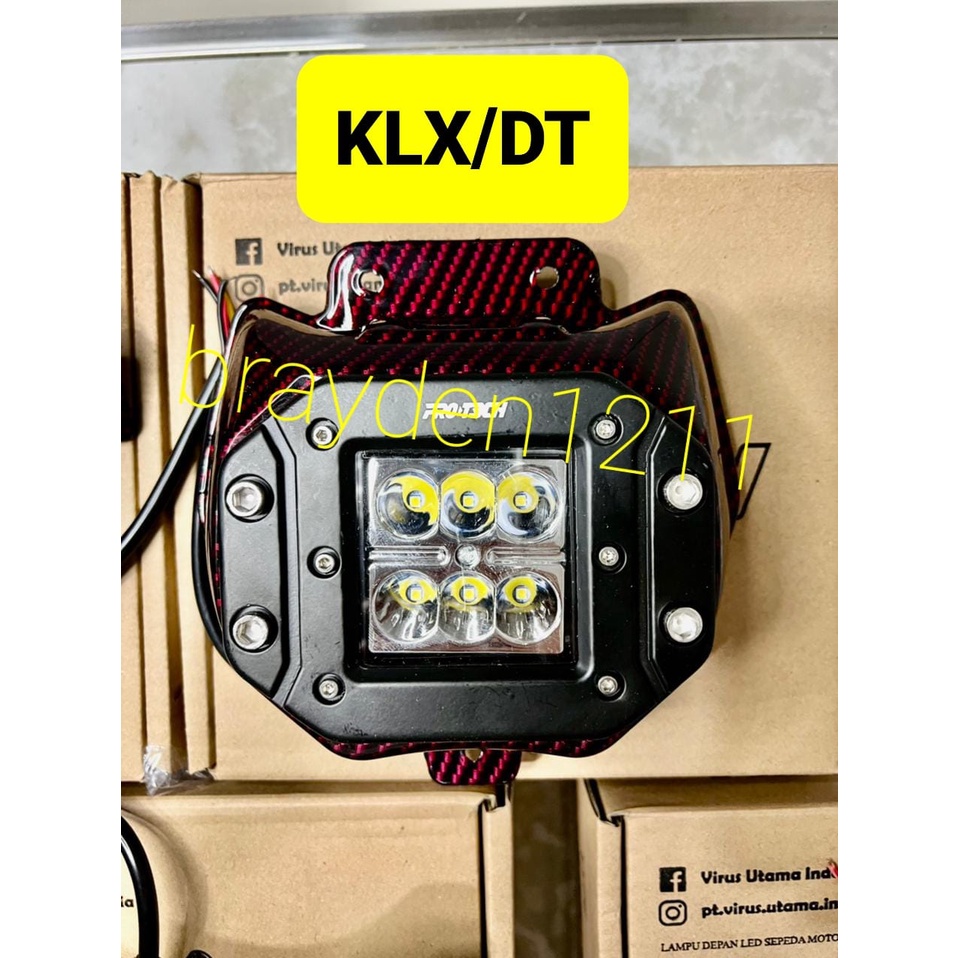 REFLEKTOR LED HEADLAMP LAMPU DEPAN CRF KLX WR155 DTRACKER CARBON