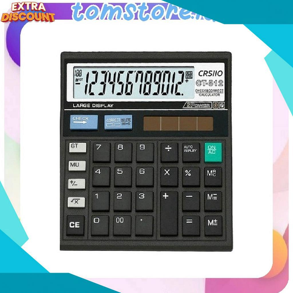 

SPONTAN TOMSTOREID Kalkulator 12 Digit Check Kakulator Dagang Besar Calculator CT 512 MURAH S2