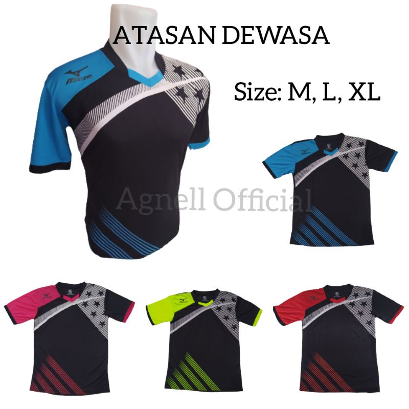 Baju Atasan Wanita Kaos Olahraga Voli Badminton Cewek Cowok