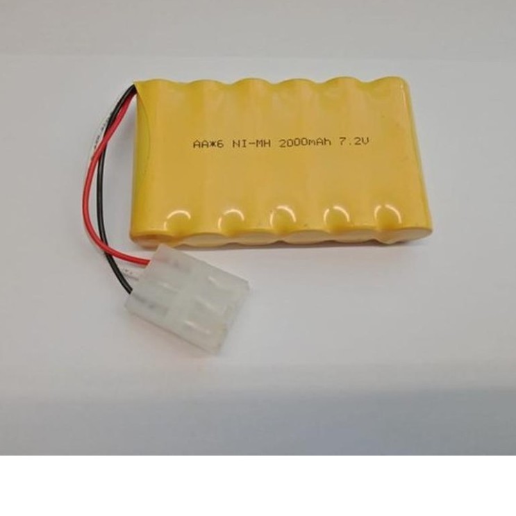 Baterai Battery RC High Quality Ni-MH AA 7.2V 2000 mAh 3 Soket Putih Original