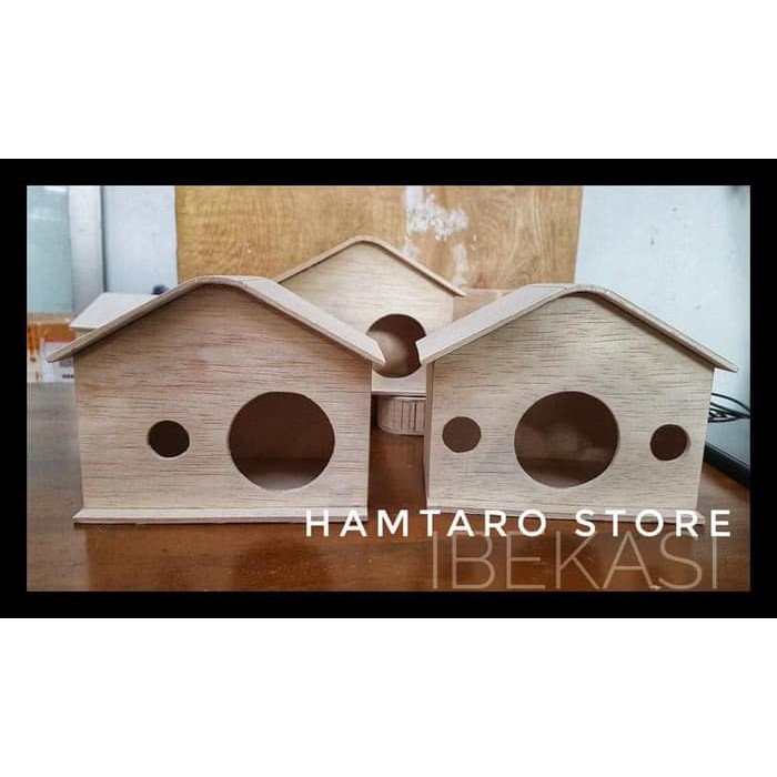 Promo Rumah Hamster Lucu Model Kayu - Hamtaro Hamster House Boom Sale Murah