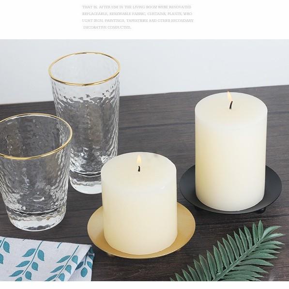 Piring Lilin Alas Tatakan Lilin Stainless Nordic Candle Holder Gold Kualitas Terjamin
