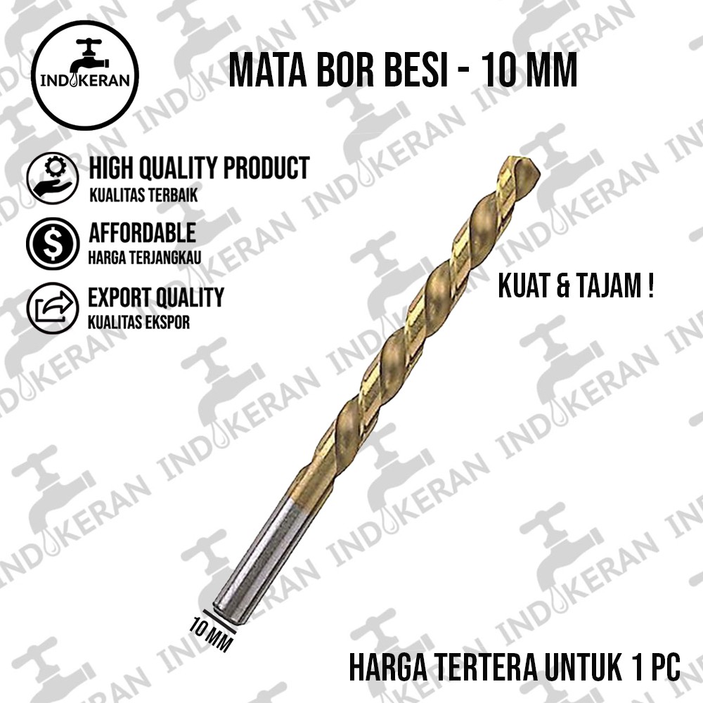 INDOKERAN - Mata Bor Besi - 10 mm - High Quality