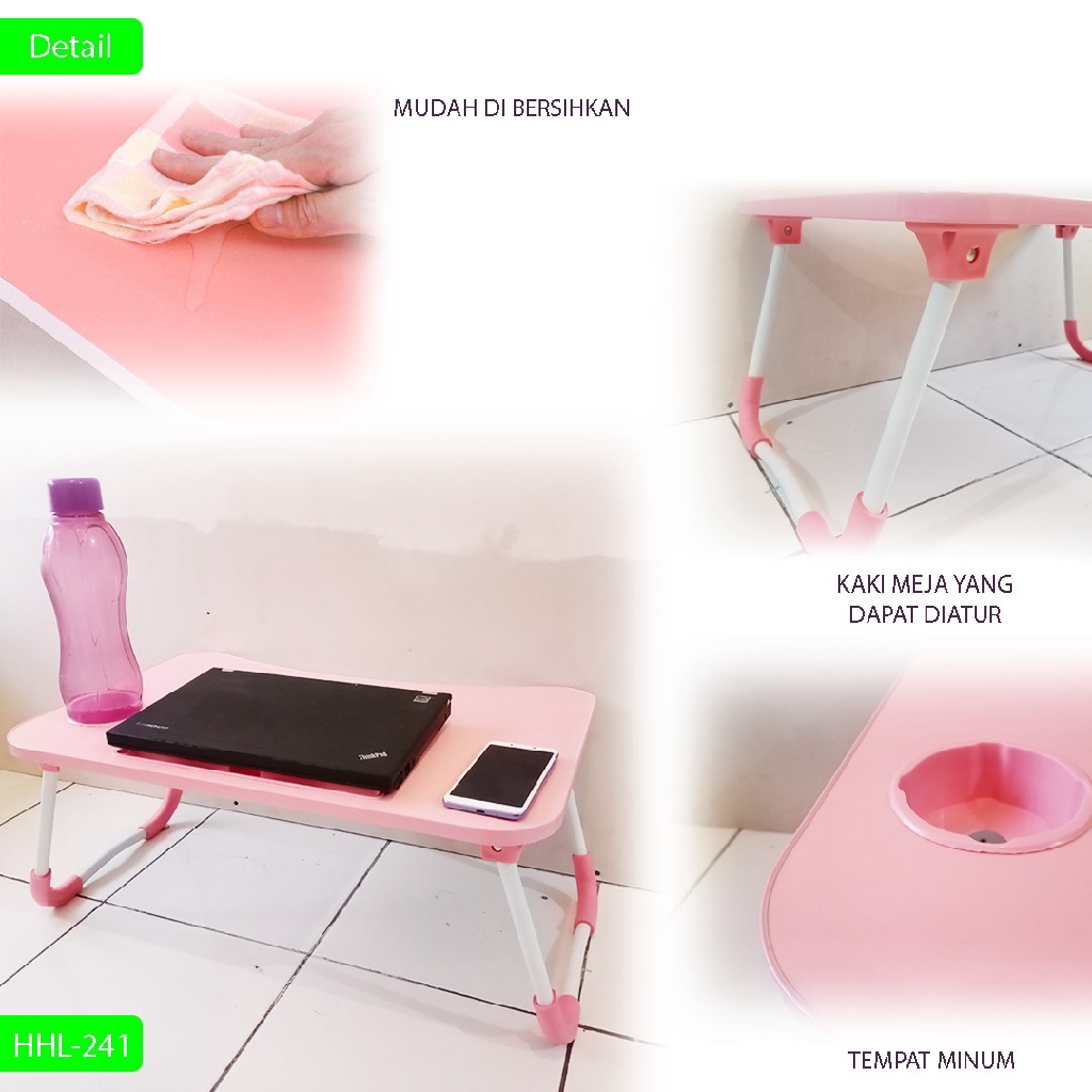 MEJA LIPAT LAPTOP Komputer Kerja Belajar Anak Lesehan Folding Table