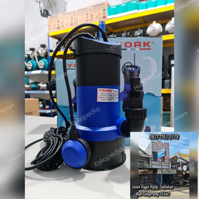POMPA CELUP/KOLAM YORK 250 A 3IN1 /POMPA CELUP 250 WATT.