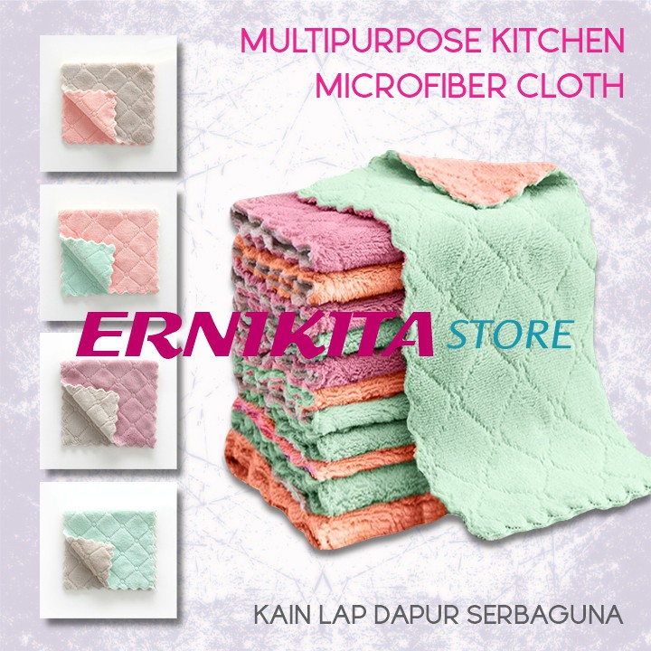 KAIN LAP MICROFIBER SERBAGUNA - Kain Lap Dapur Anti Minyak