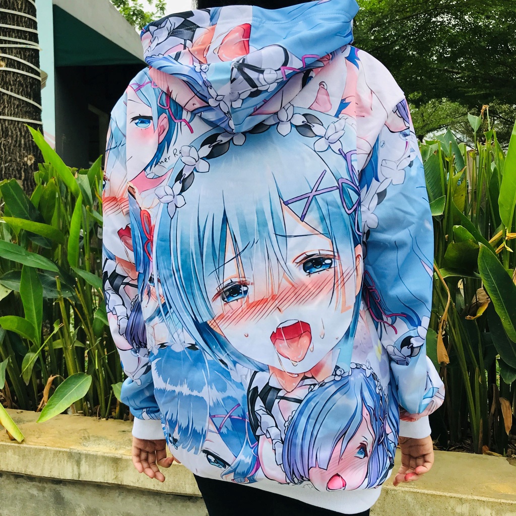Hoodie Ahegao Rem Anime Manga Re Zero Adidaspoly Premium