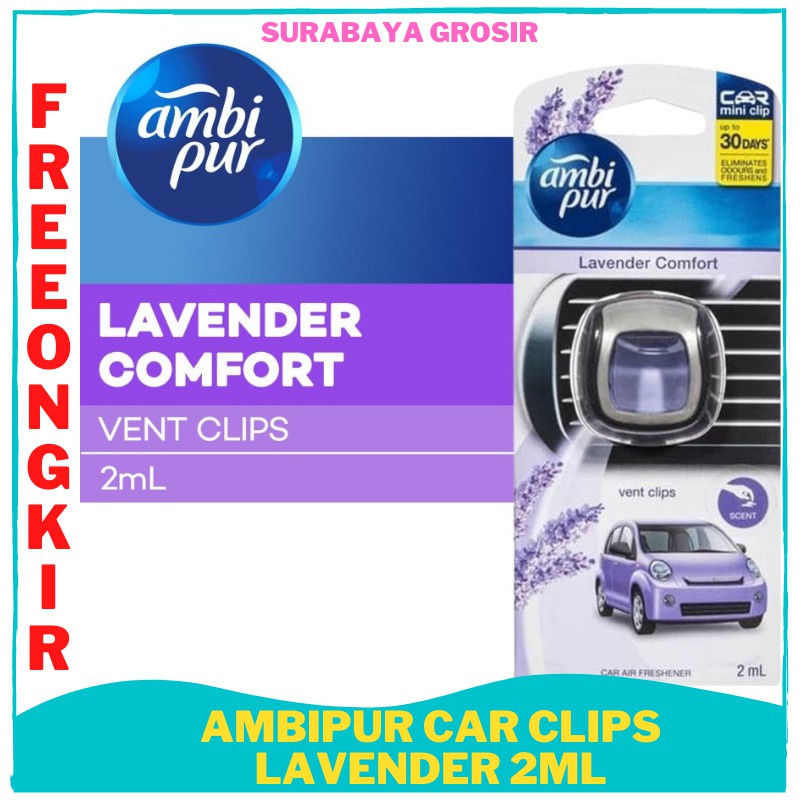 PARFUM PEWANGI PENYEGAR MOBIL AMBIPUR CAR LAVENDER MINI CLIP REFILL ORIGINAL TERMURAH ORI SG