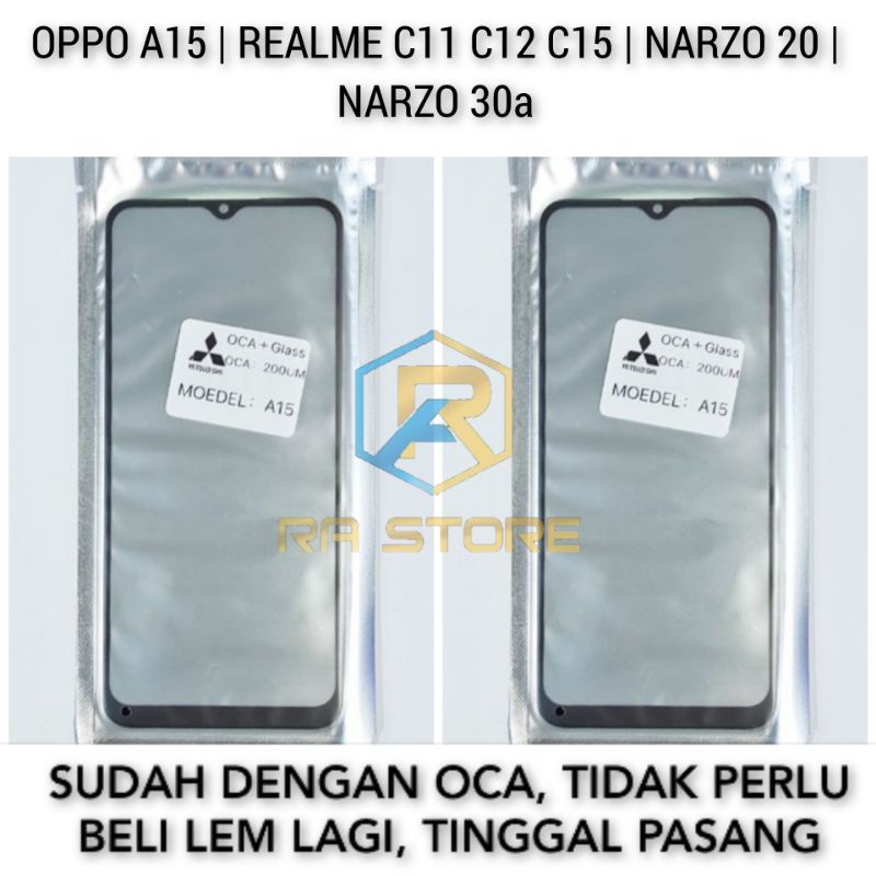 Kaca Lcd A15 Realme C11 C12 C15 - NARZO 20 - NARZO 30A Kaca Depan Kaca Touchscreen Glass Lcd Ts TC O