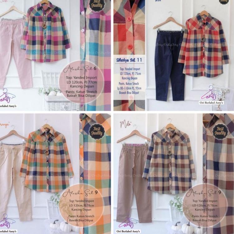 Setelan wanita ori jumbo , murah , Alesha Set 9 "BDN.26Au22o"