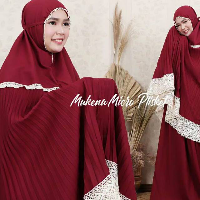 Mukena plisket renda rajut mukena murah mukena fashion mukena tasik