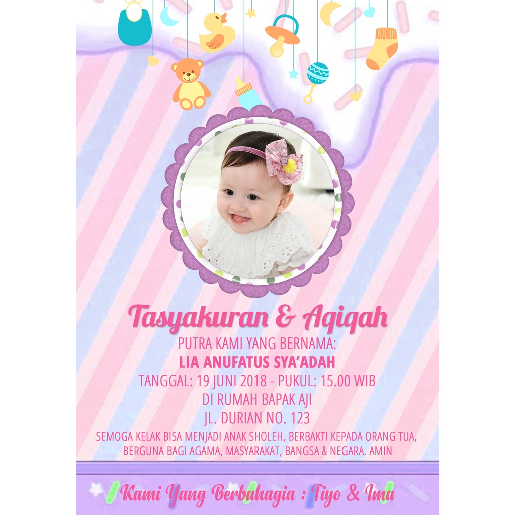 30 Template Desain Aqiqah Model Terbaru PSD Photoshop Siap edit