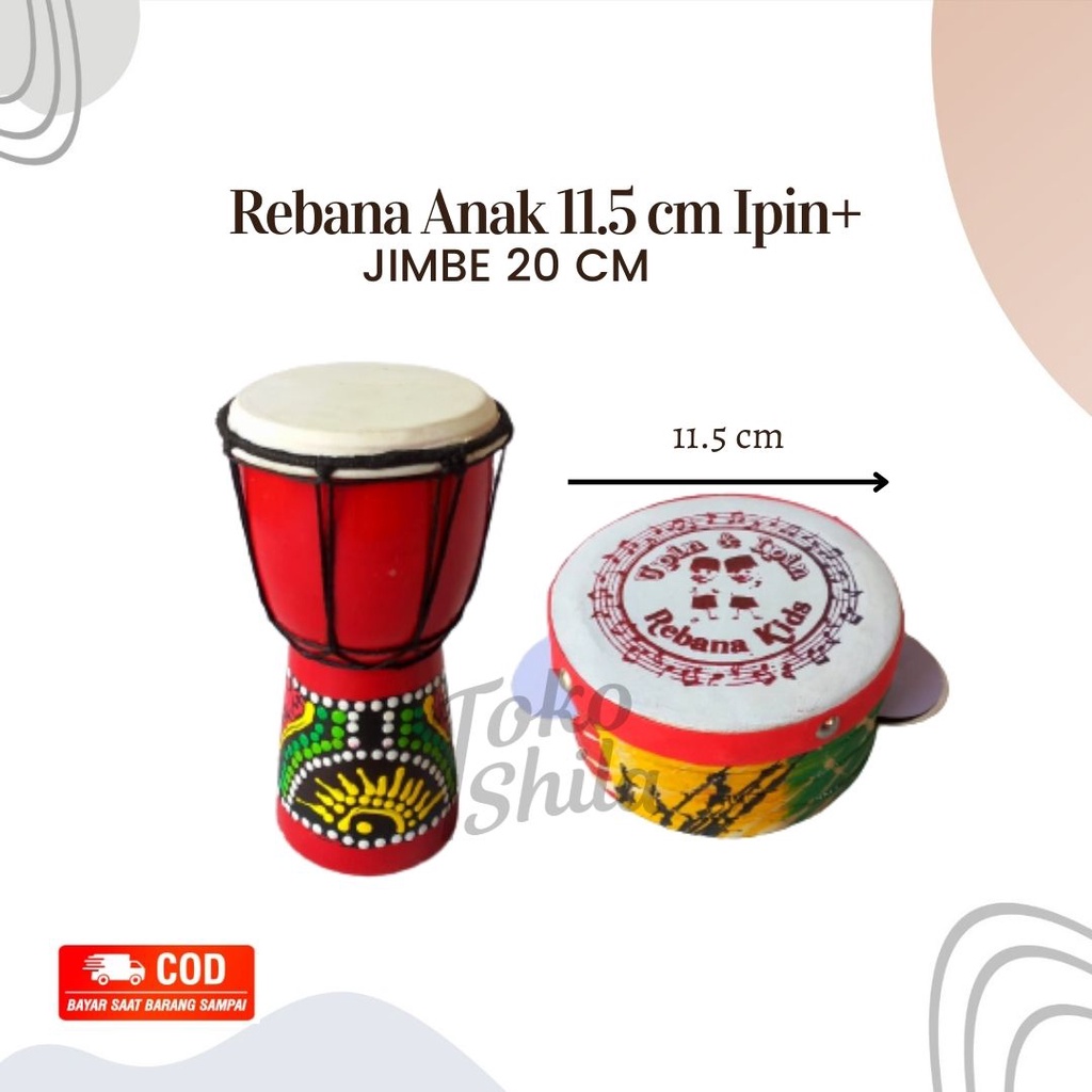 Alat Musik Rebana Anak Satu Paket Mainan Tradisional