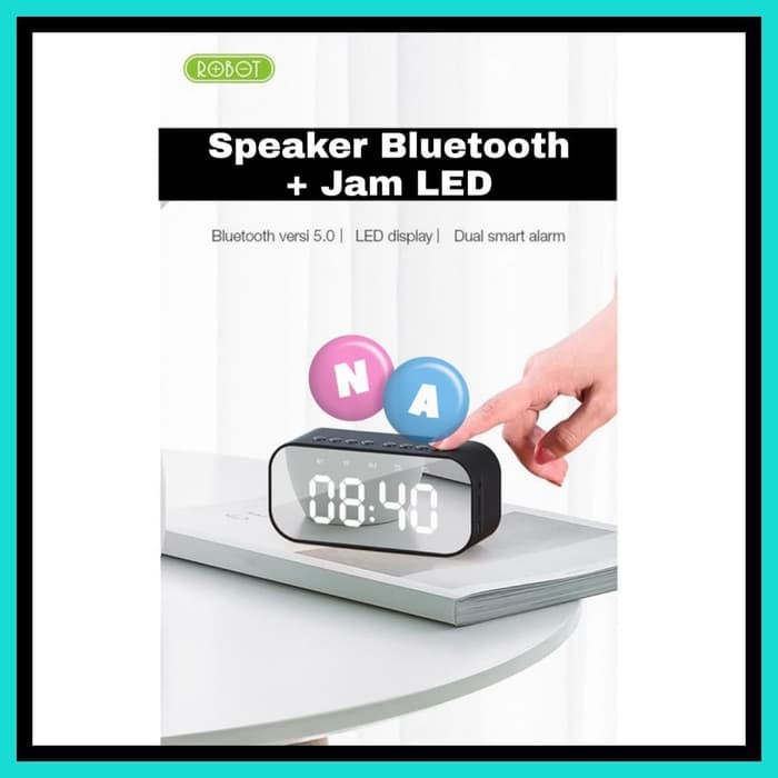 NA - Speaker Bluetooth Dengan Jam LED - Speaker Bluetooth With Led RB550