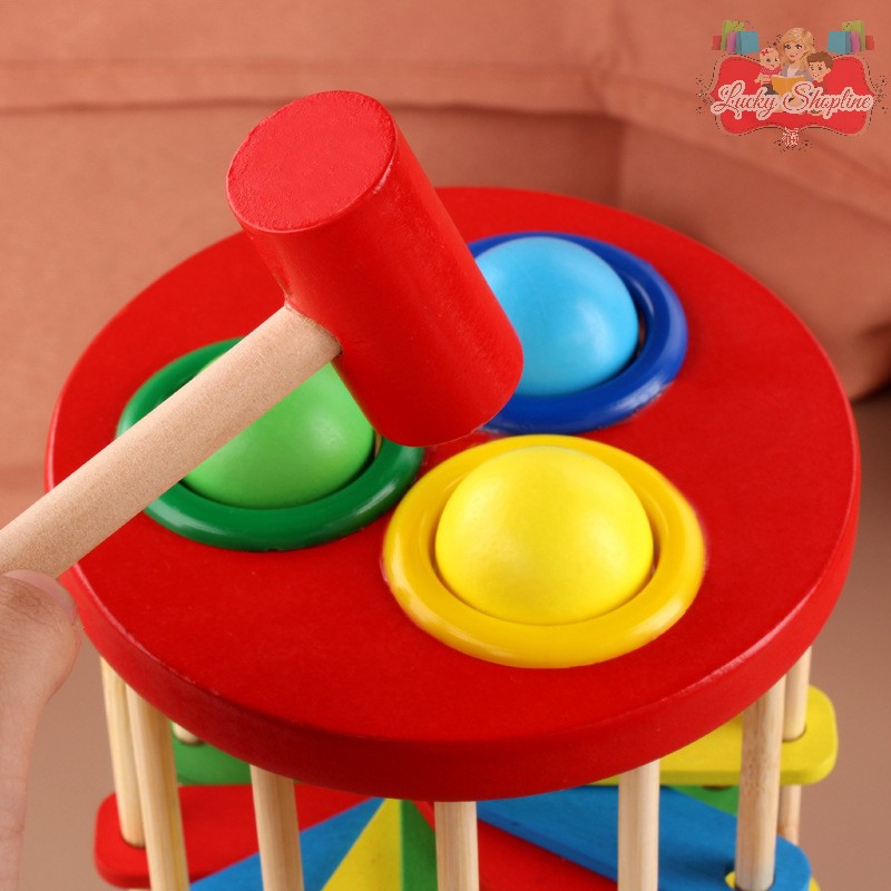 [BIG SALE] Mainan anak edukasi - knock ball - palu pukul - mainan kayu anak - wooden toys