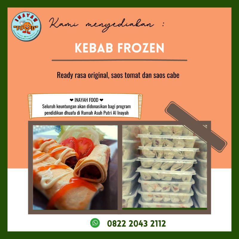 

Kebab Frozen daging sapi asli dengan rempah khas timur tengah
