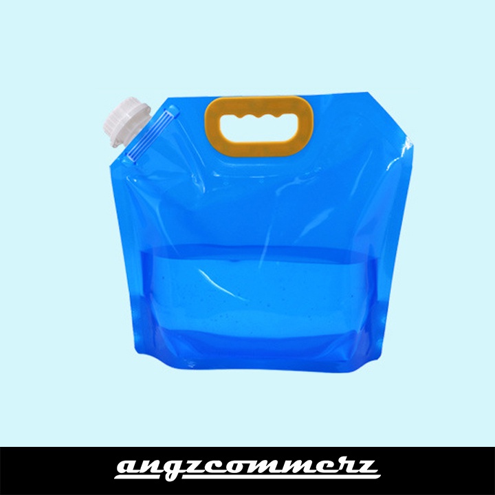 Waterbag Jerigen Portabel Kantong Air Lipat Travel Plastik Biru