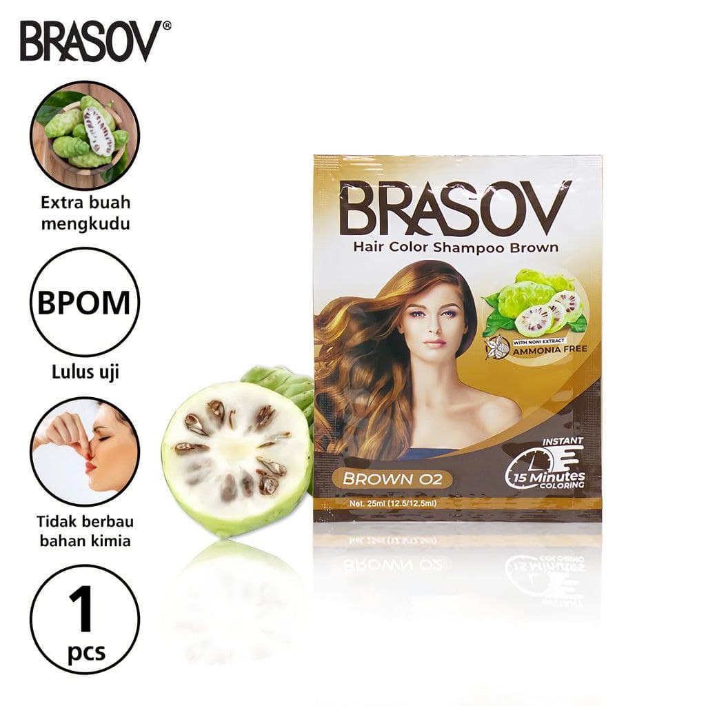 Brasov Hair Color Shampoo/ Shampo Pewarna Rambut