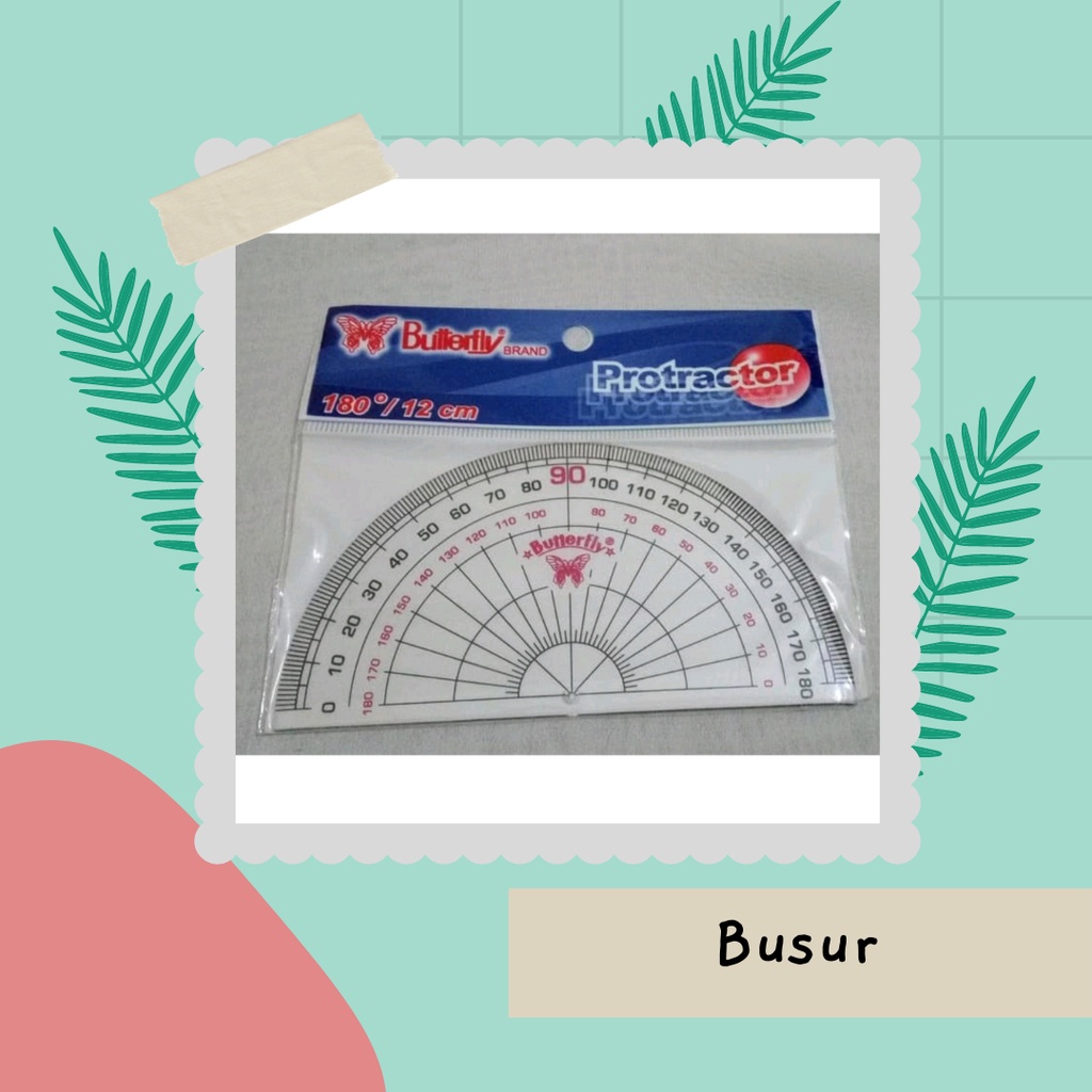 

Penggaris Busur Butterfly 180 derajat transparant