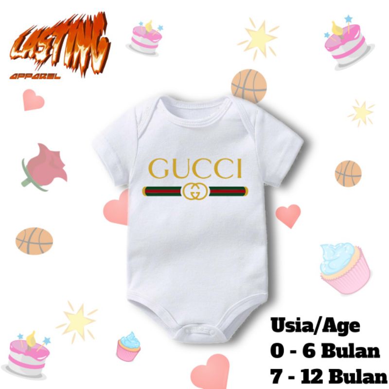 BAJU BAYI JUMPER BABY GUCCI Jumper brand merk gucci kaos bayi kids jumpsuit kids bodysuit laki-laki 
