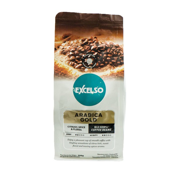 

EXCELSO Arabica Gold Coffee 200g - Kopi Arabika Hitam Bubuk 200 Gr