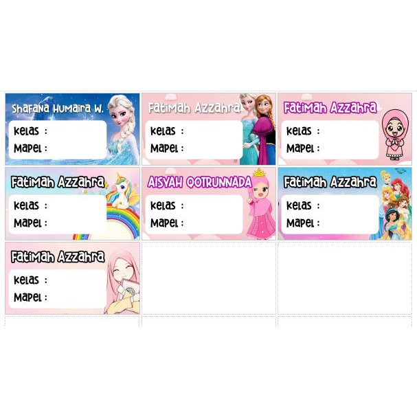 

Sticker Buku Anak Sekolah / Label Buku Anak Perlembar isi 12 pcs
