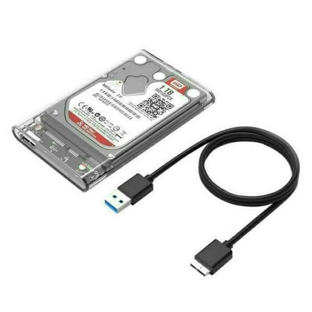 Orico 2139U3 USB3.0 Enclosure/Casing Hard Disk &amp; SSD 2,5inch SATA Transparan