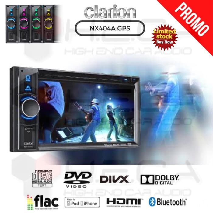 Clarion NX-404A Double Din NX404A Head Unit NX 404 A Audio GPS NX 404A Tape Mobil