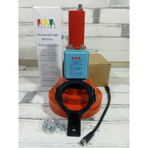LNB Combo C KU Band Complete CSR Dan Bracket Ready LNB TANAKA Tanpa Scalar Ring