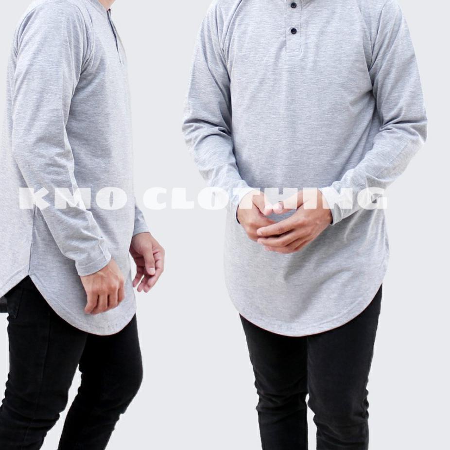 Harga Murah.. GPB KAOS KURTA PRIA LENGAN PANJANG / BAJU KOKO KURTA PRIA LENGAN PANJANG / Kaos Longli
