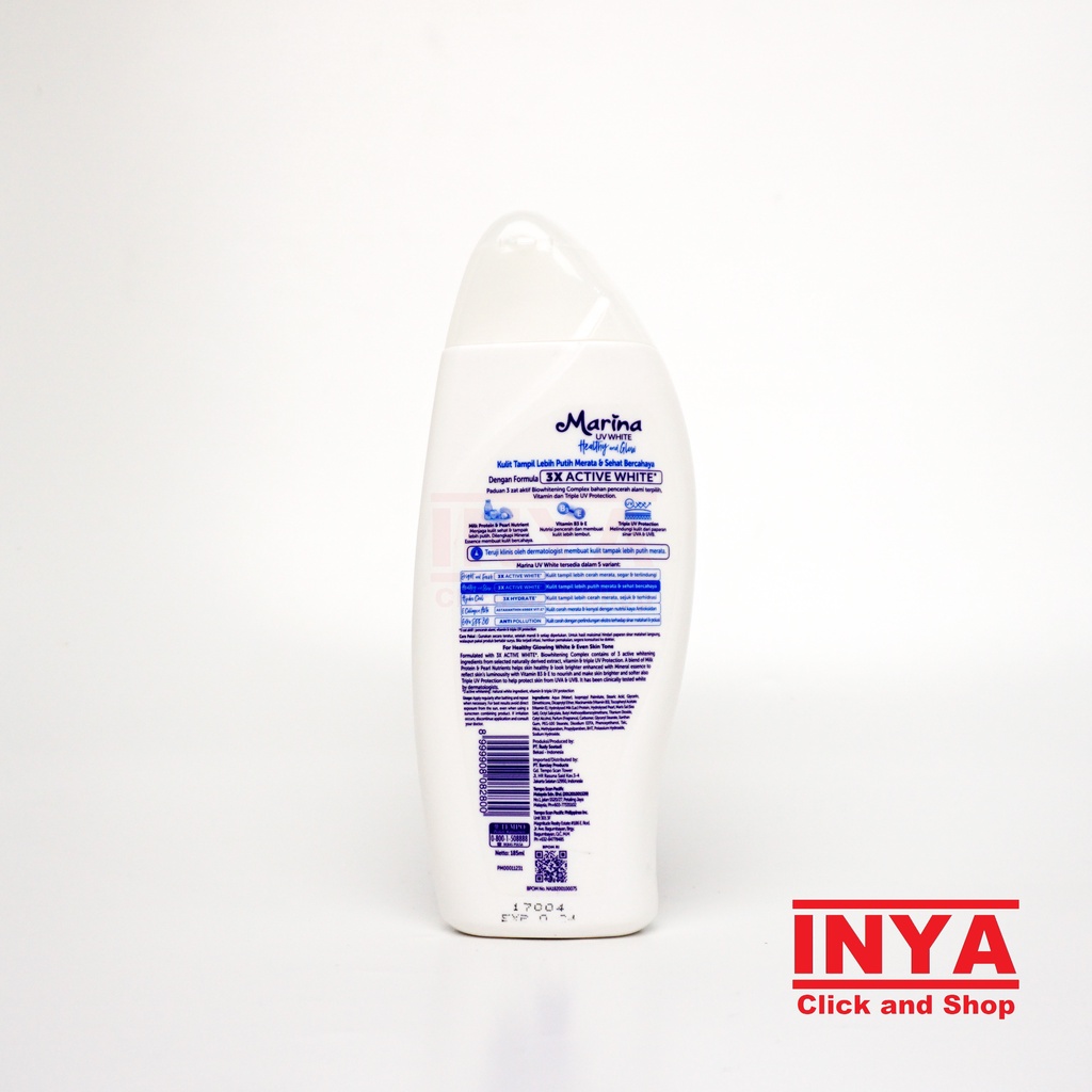 MARINA UV WHITE HEALTHY AND GLOW MILK 185ml - Hand and Body Lotion