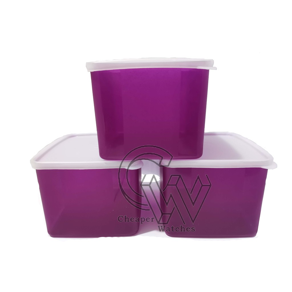 Cheaper-(6pcs)-Toples Plastik Persegi Berwarna Motif Premium Lunch Box 1000ML / 1 Liter Termurah COD