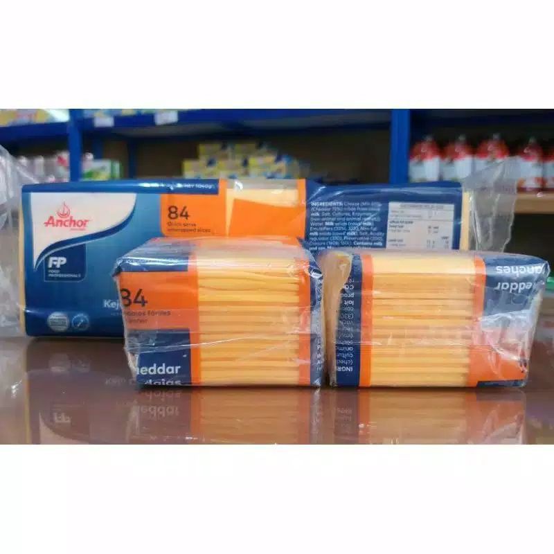 

84Slices Anchor Keju Meleleh/Anchor Cheddar Slice Colored/Anchor Quick Slice