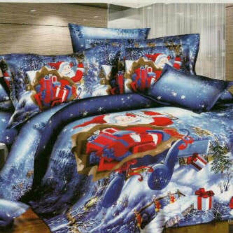 sprei katun jepang motif natal