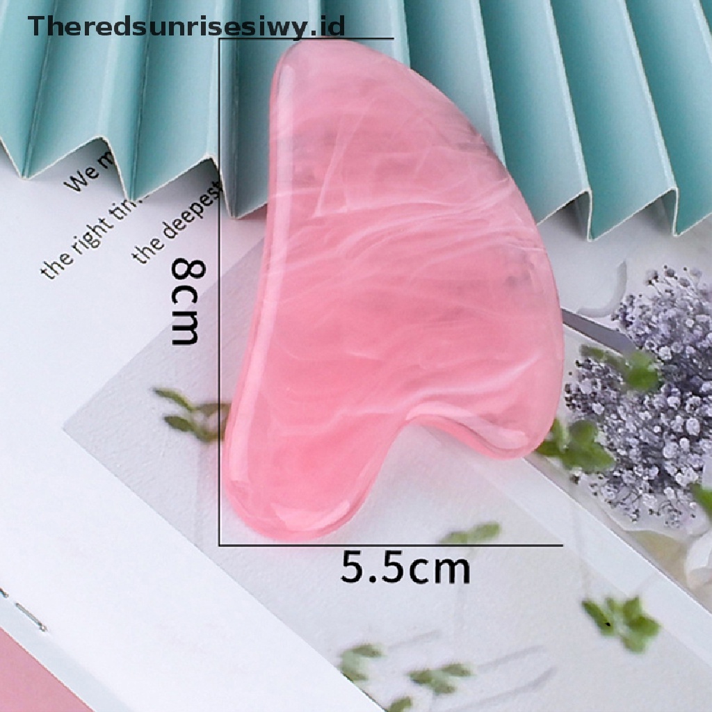 (Theredsunrisesiwy.Id) Alat Pijat Gua Sha Bahan Resin Untuk Wajah