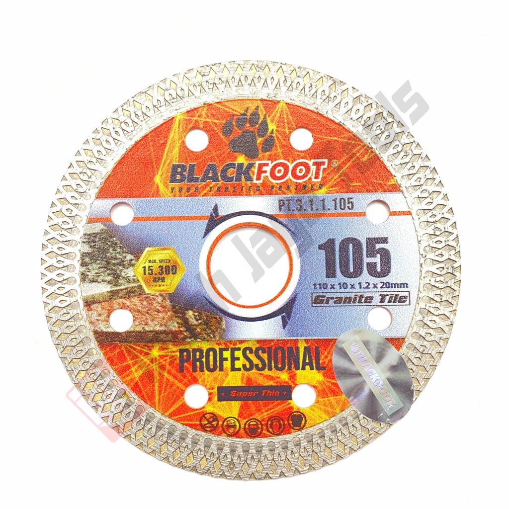 BLACKFOOT 105 TURBO Diamond Wheel 4&quot; Mata Pisau Potong Keramik Granit