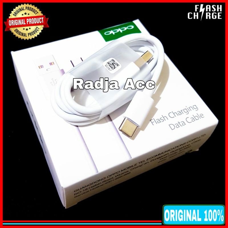Kabel Data Oppo USB C Original 100% Fast Charging Flash Charge Type C