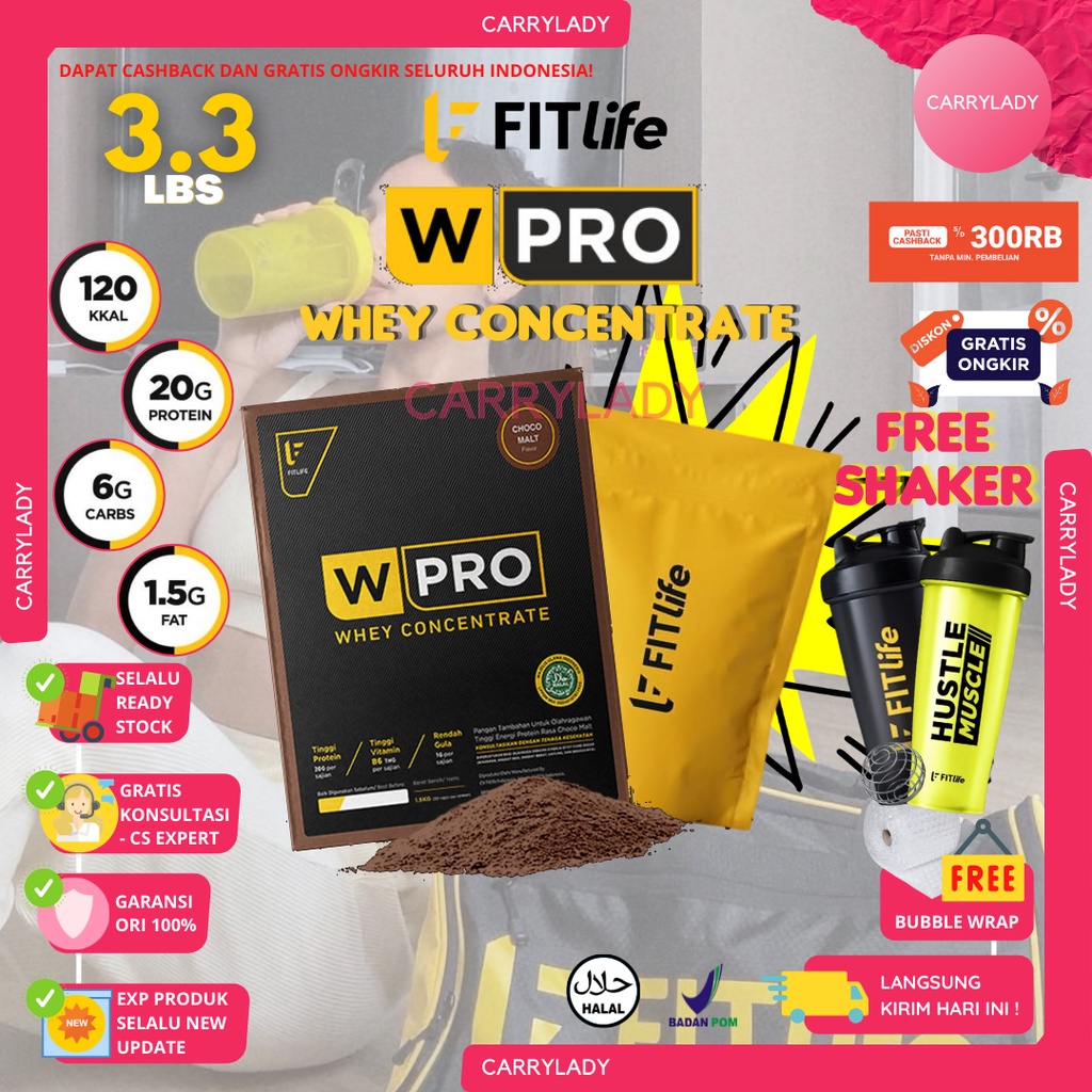 FITlife Whey Pro CONCENTRATE 3,3 LB 50 SERV 1500 GR Whey protein concentrate