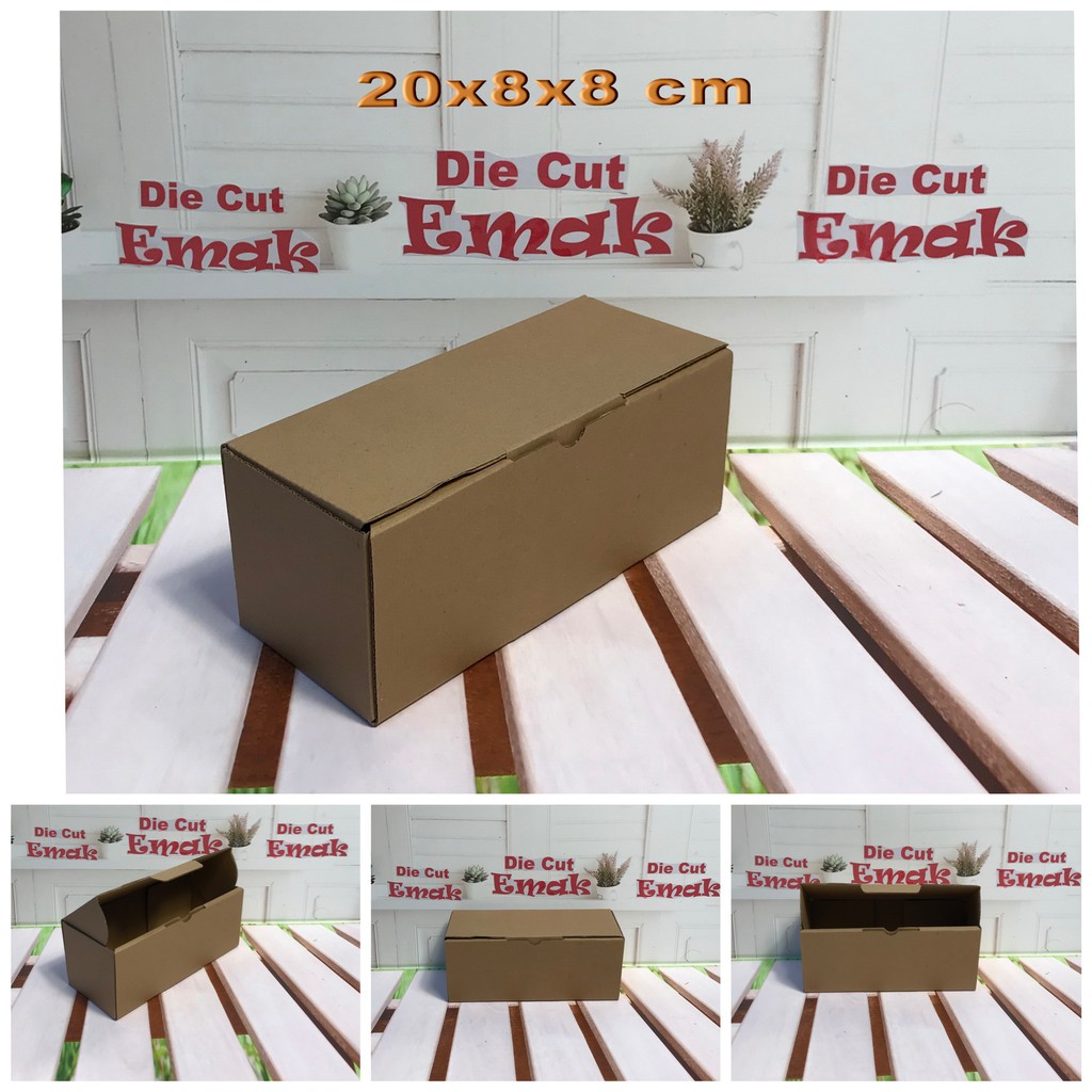 

kardus uk 20x8x8.cm kotak box karton Die Cut