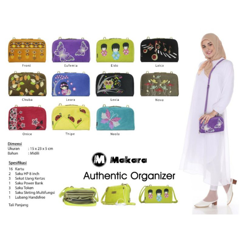 tas slempang wanita makara authentic organizer