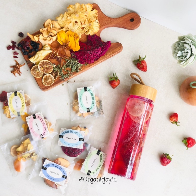 Infused Water/ Dried Fruits per Sachet/Buah kering murni tanpa gula (infuse water,garnish,snack sehat)