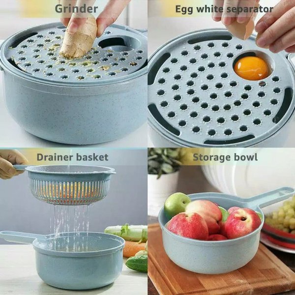 Pemotong Sayur 9 In 1 Multifunction Cutter Pemotong Parutan Buah Sayur