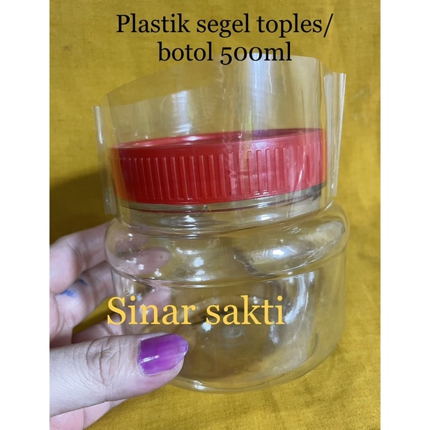 segel plastik botol 500ml / plastik segel toples 500ml / segel botol /plastik segel shrink