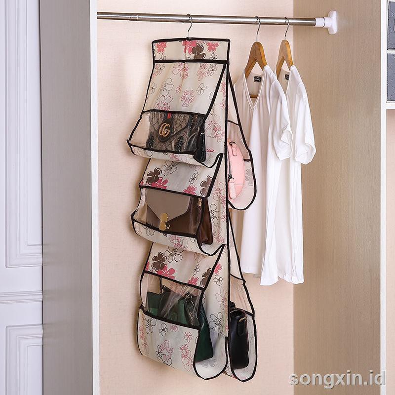 Bag Storage Ms Non Woven Hook Hang Wardrobe Closet Available Men Dust Receive Shopee Indonesia