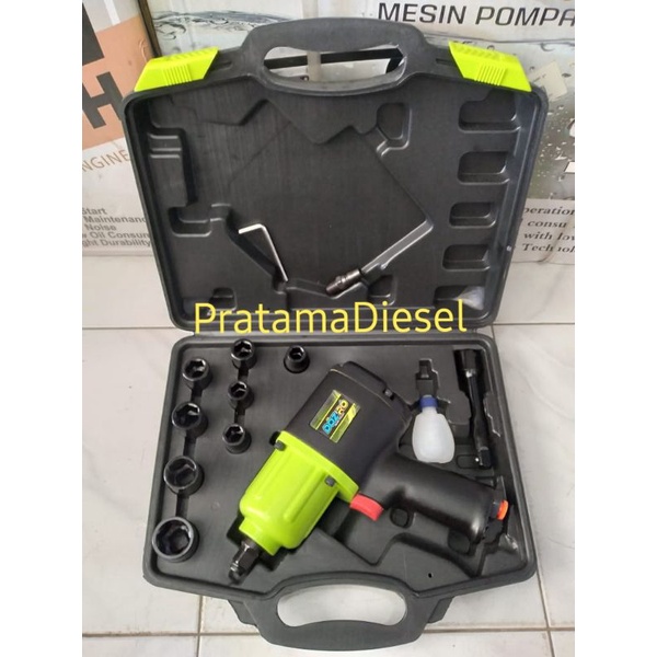 Impact air wrench set kit DOZIRO ZW-850 1/2" alat buka pasang baut angin